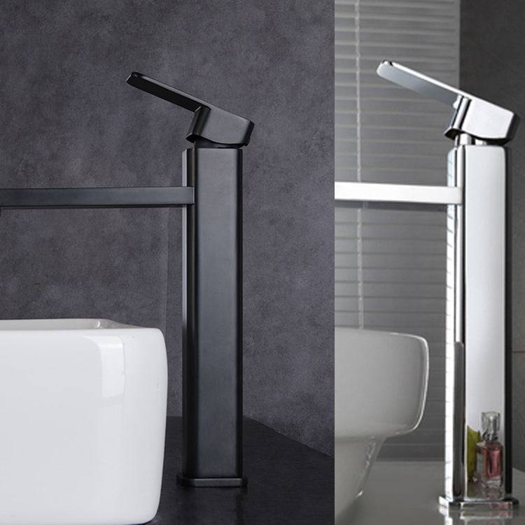 Bathroom Sink Ceramic White Square Black Faucet Bathroom Sink