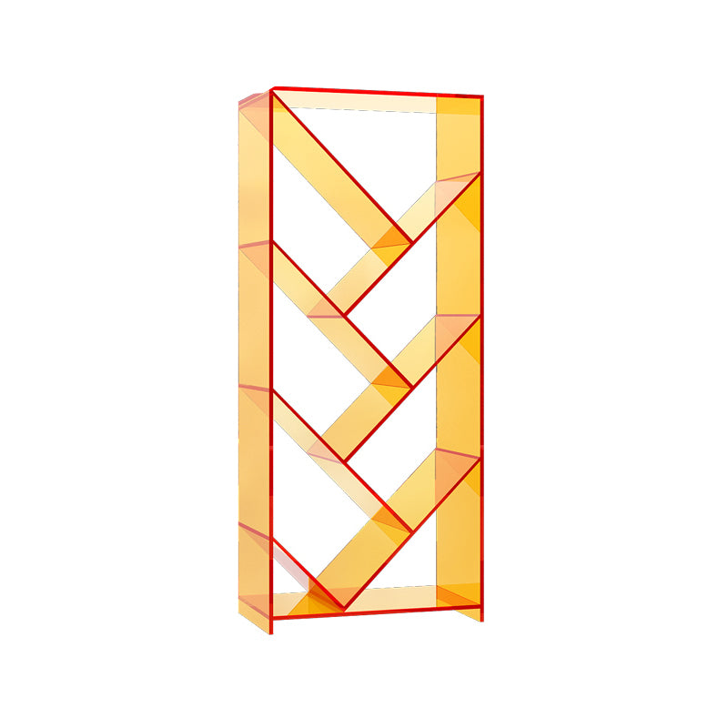 Open Back Standard Bookshelf Acrylic Bookcase with Rectangular Shelves