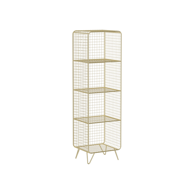 Metal Closed Back Standard Bookshelf Modern Style Bookcase with Shelves