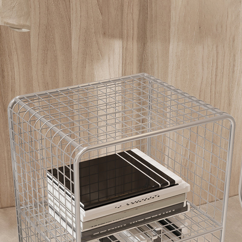 Metal Closed Back Standard Bookshelf Modern Style Bookcase with Shelves