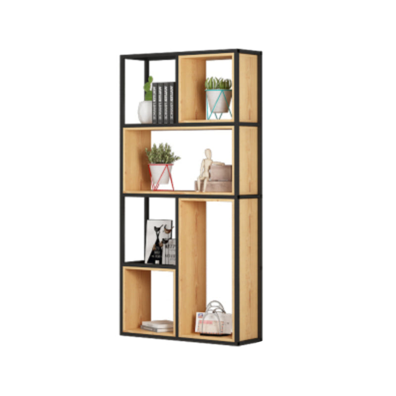 Natural Standard Bookcase Industrial Wooden Open Back Bookshelf
