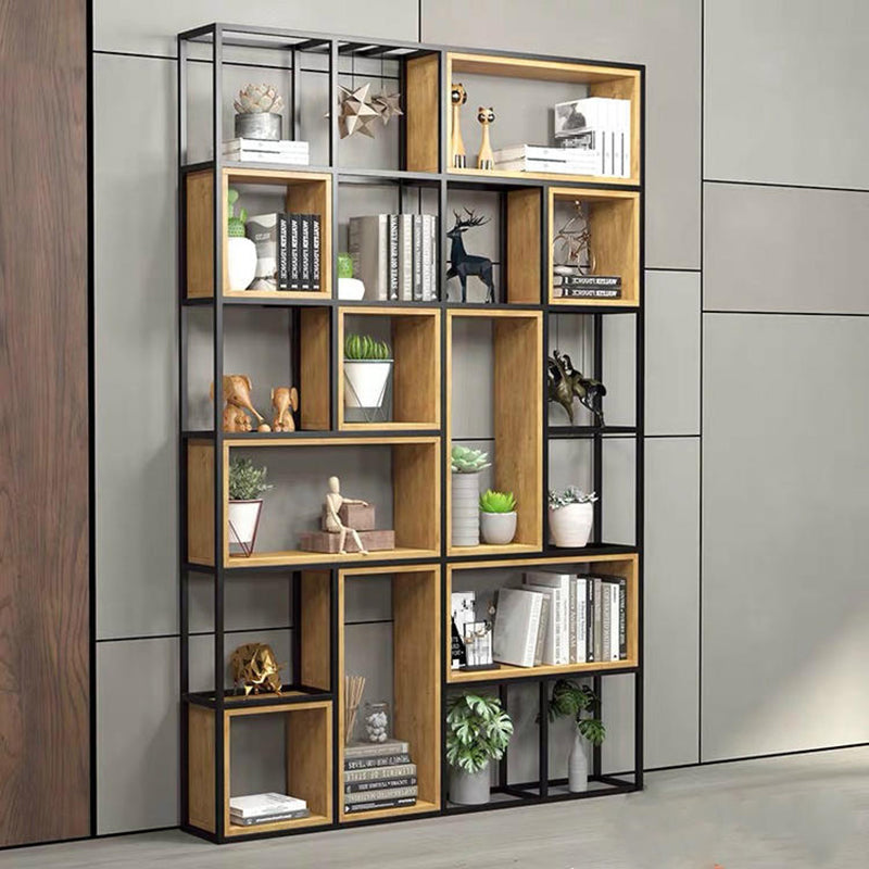 Natural Standard Bookcase Industrial Wooden Open Back Bookshelf