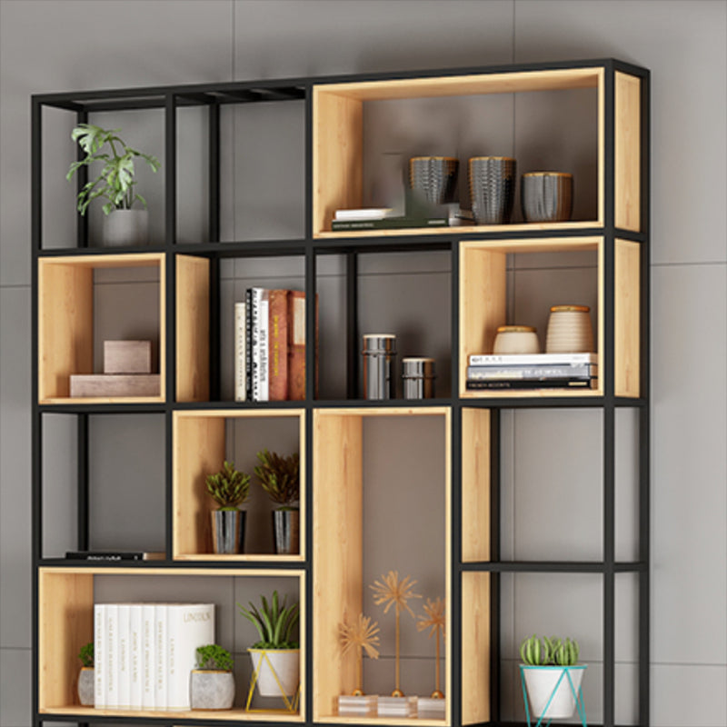 Natural Standard Bookcase Industrial Wooden Open Back Bookshelf