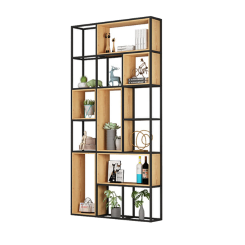 Natural Standard Bookcase Industrial Wooden Open Back Bookshelf