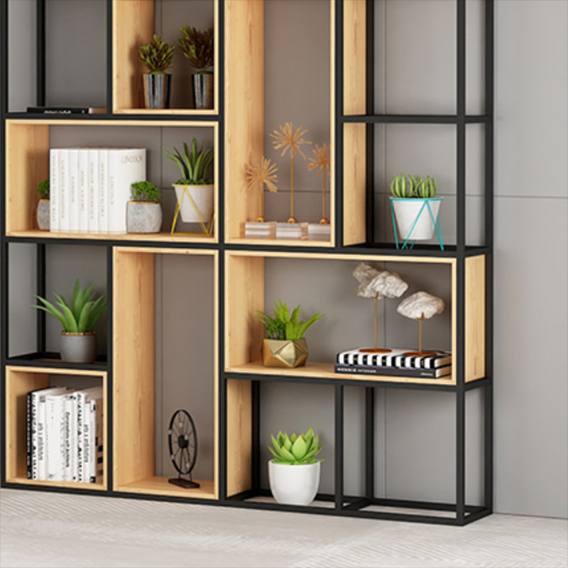 Natural Standard Bookcase Industrial Wooden Open Back Bookshelf