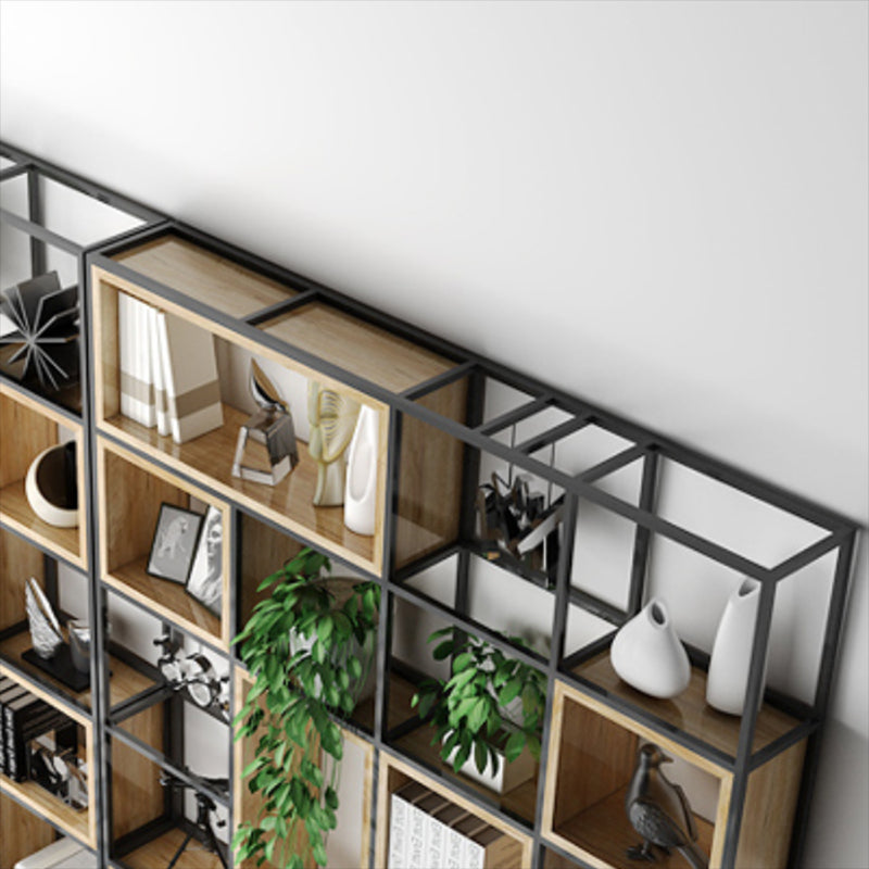 Natural Standard Bookcase Industrial Wooden Open Back Bookshelf