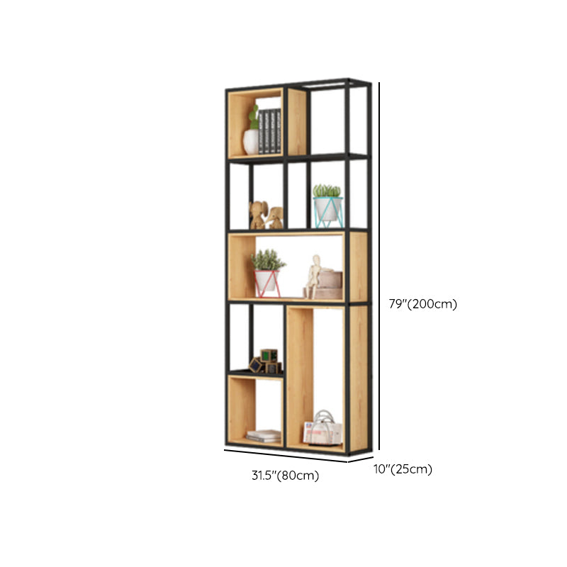 Natural Standard Bookcase Industrial Wooden Open Back Bookshelf