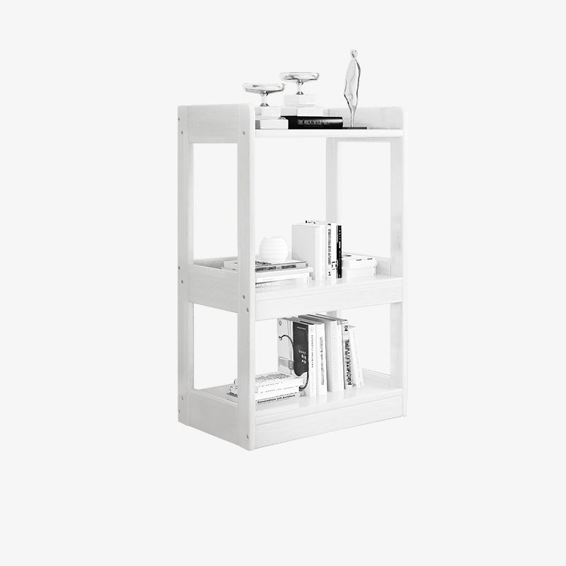 Modern Open Back Standard Bookshelf Wooden Bookcase With Shelves