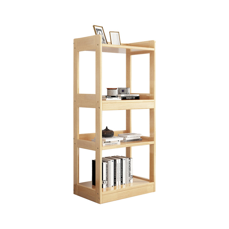 Modern Open Back Standard Bookshelf Wooden Bookcase With Shelves