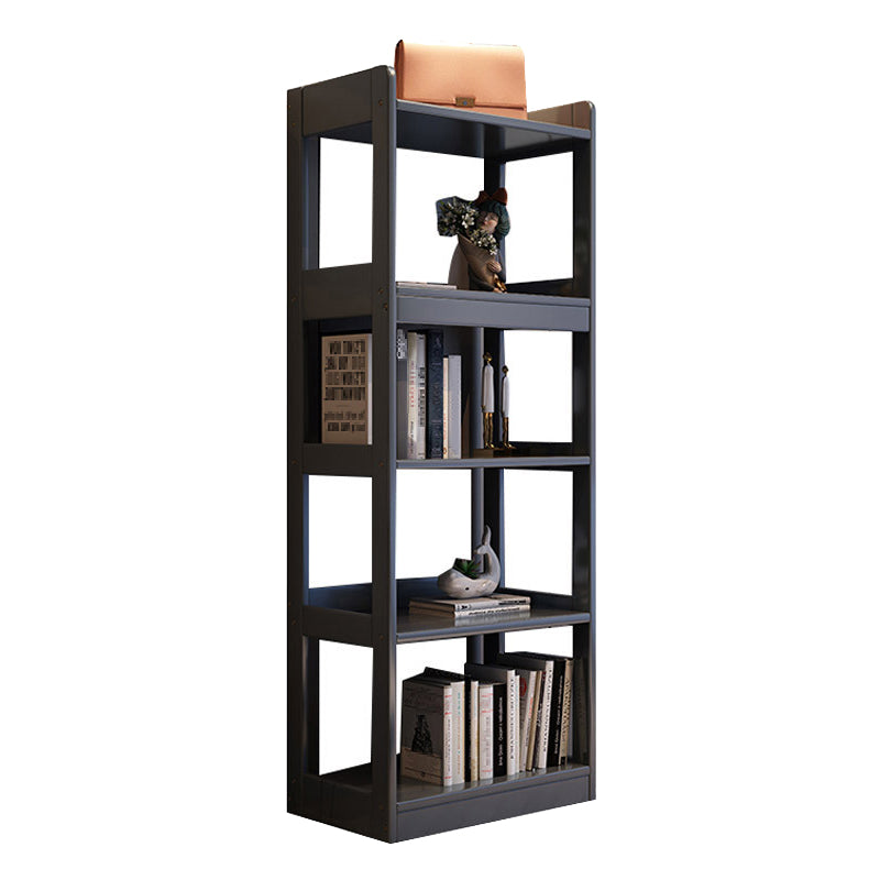 Modern Open Back Standard Bookshelf Wooden Bookcase With Shelves