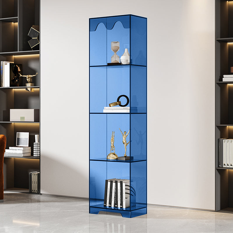 Modern Style Closed Back Book Shelf Standard Acrylic Bookcase for Study Room