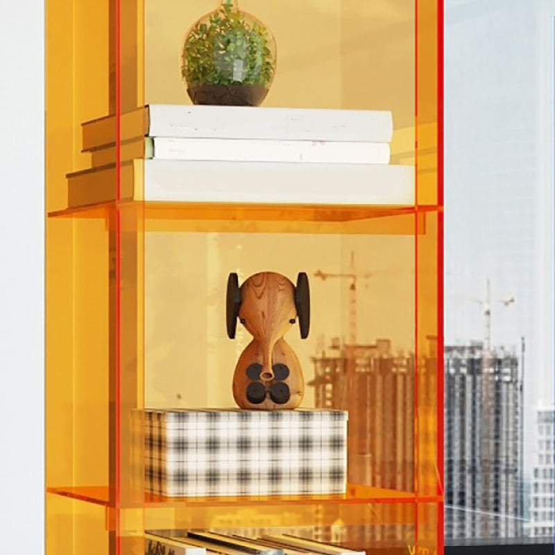 Modern Style Closed Back Book Shelf Standard Acrylic Bookcase for Study Room