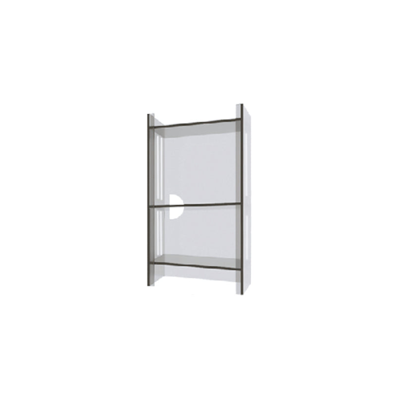 Modern Style Closed Back Bookshelf Standard Acrylic Bookcase with Rectangular Shelves