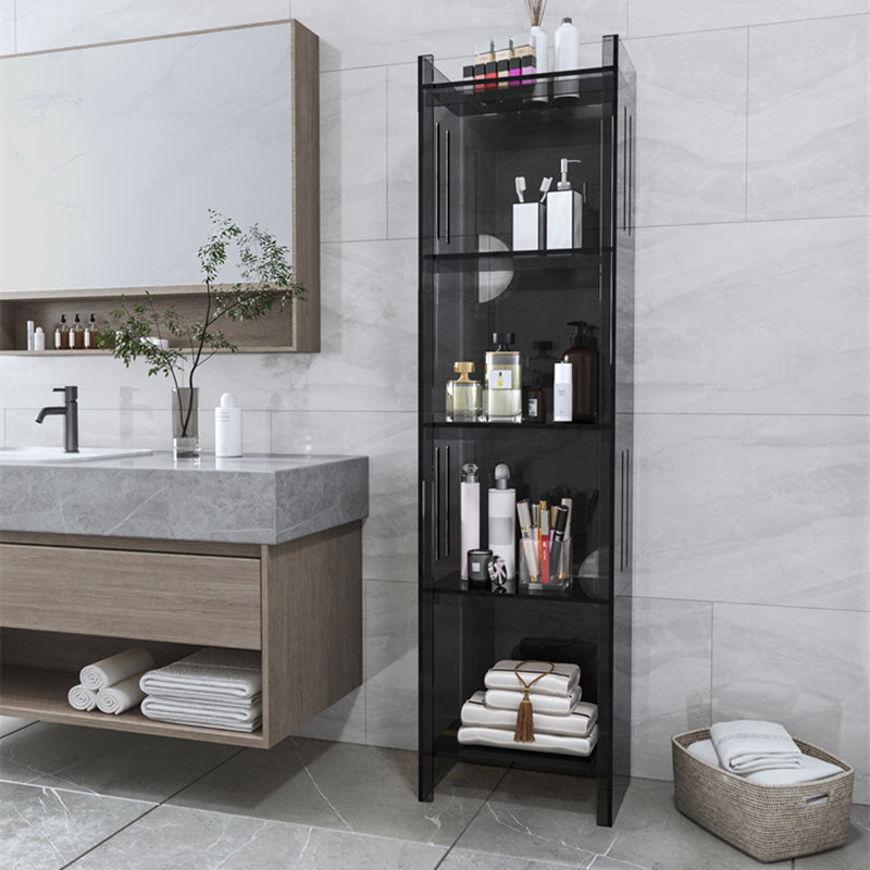 Modern Style Closed Back Bookshelf Standard Acrylic Bookcase with Rectangular Shelves