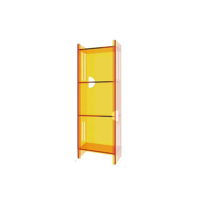 Modern Style Closed Back Bookshelf Standard Acrylic Bookcase with Rectangular Shelves