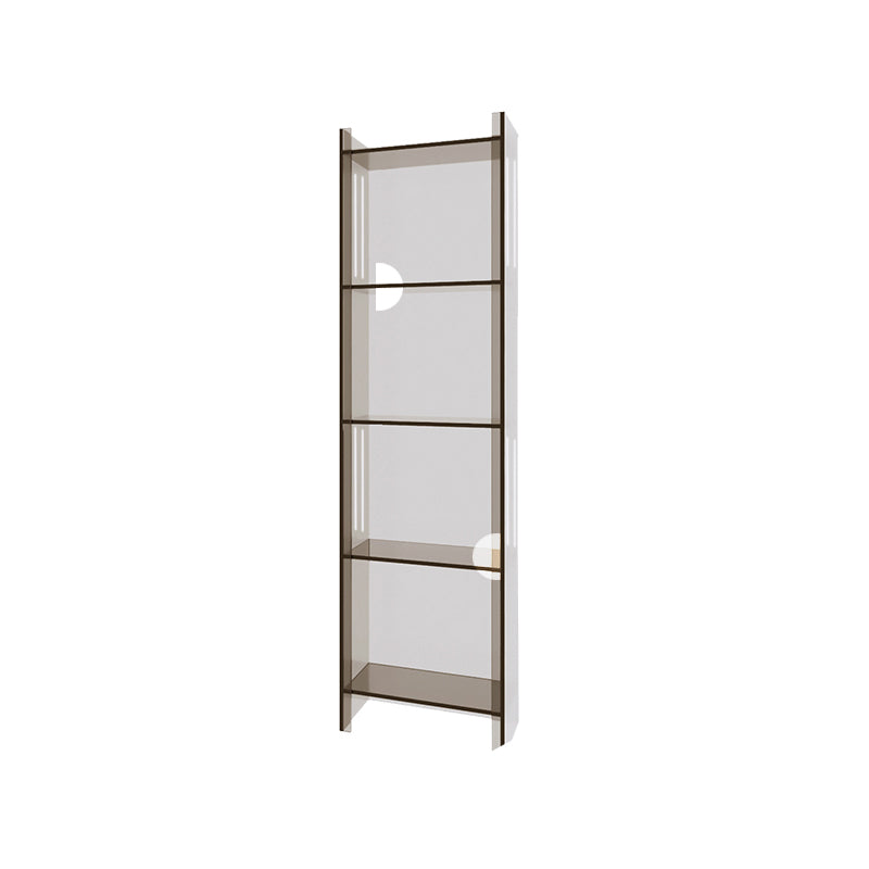 Modern Style Closed Back Bookshelf Standard Acrylic Bookcase with Rectangular Shelves
