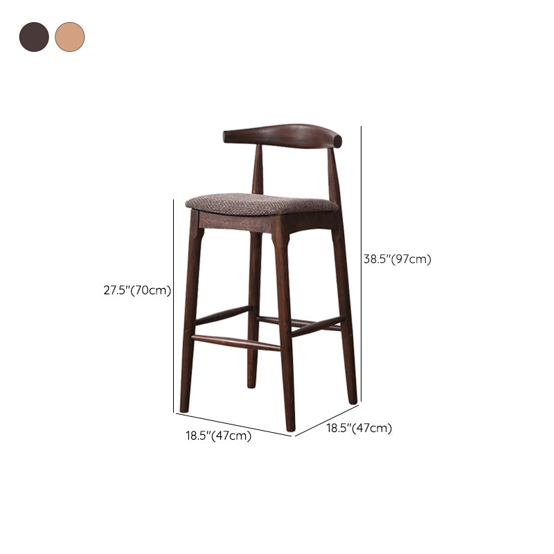 Industrial Fabric Counter & Bar Stools Ash Wood Indoor Stools