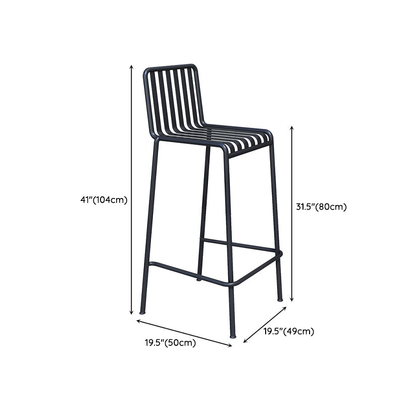 Black Modern Bar Table Set 1/2/3/4 Pcs Metal Bar Set for Small Places