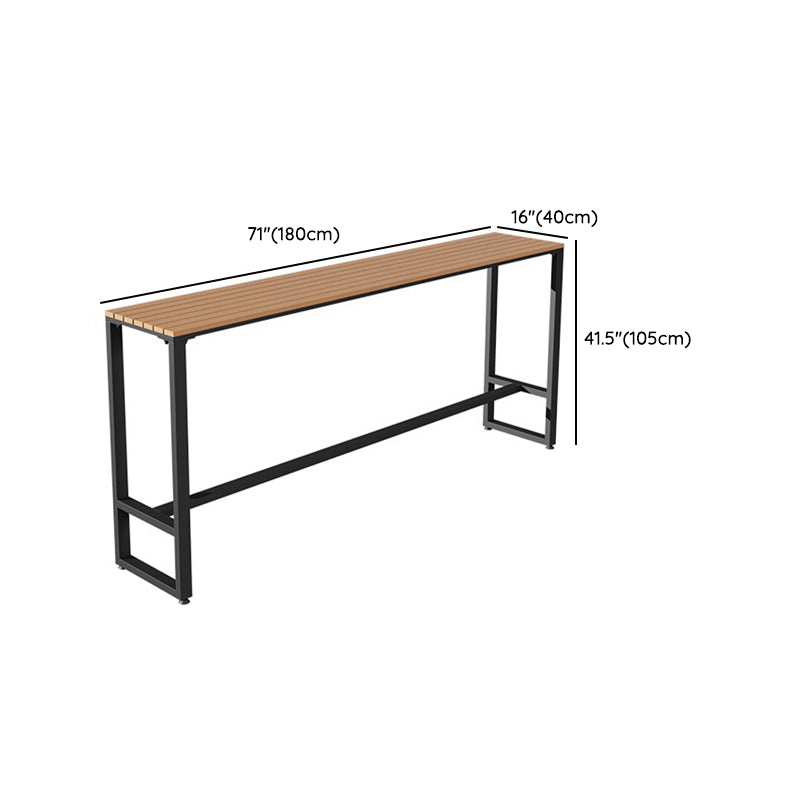 Faux Wood Rectangular Dining Set 1/2/5 Pcs Industrial Dining Table Set