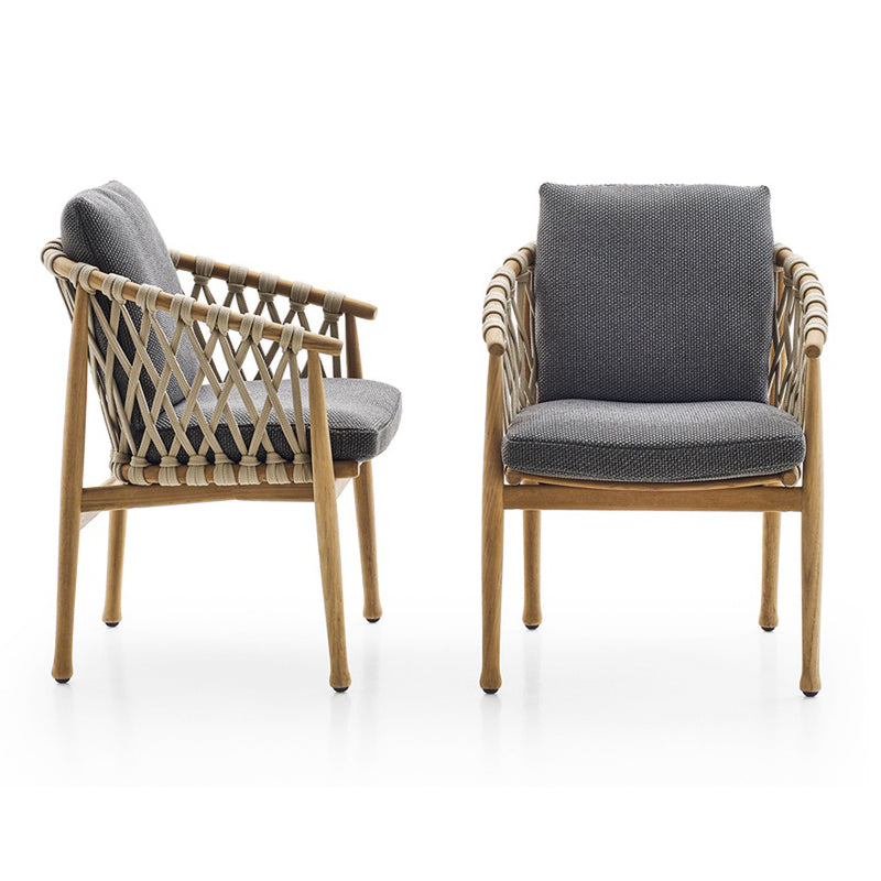 Boho Style 1/5 Pieces Dining Set Wood Dining Table Set for Outdoor