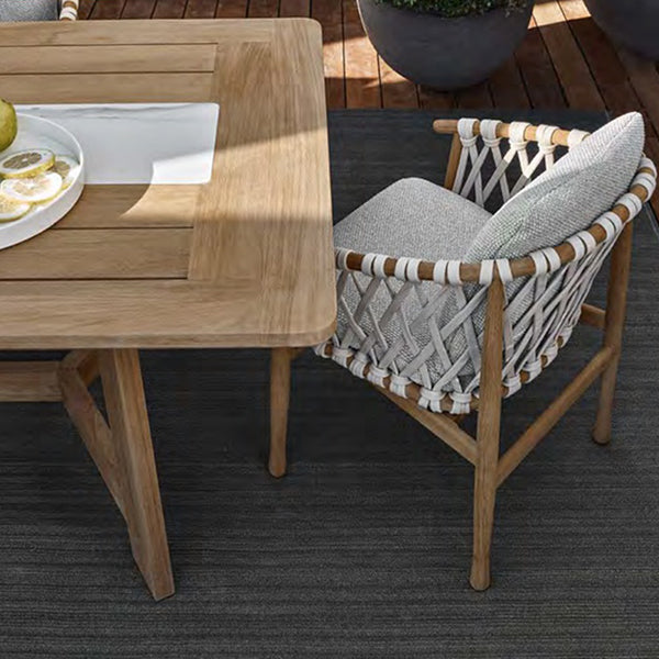 Boho Style 1/5 Pieces Dining Set Wood Dining Table Set for Outdoor