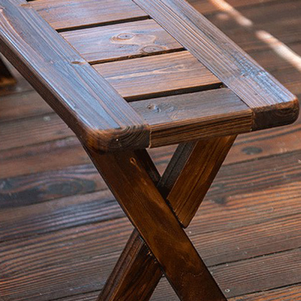 Industrial Style Picnic Table Wood Reatngular 1/3 Pieces Picnic Table