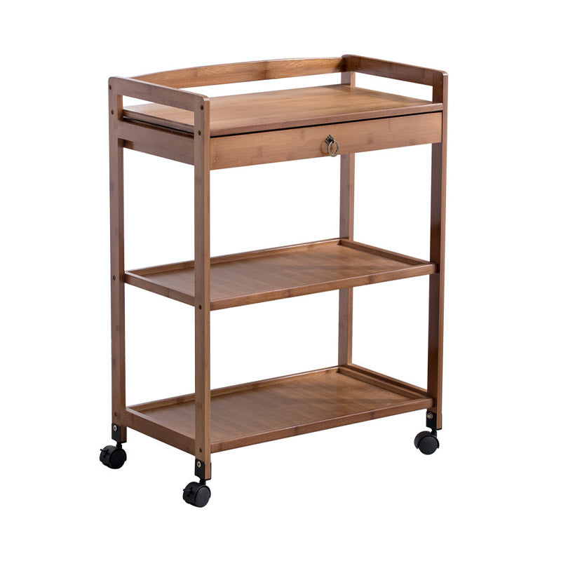 Rolling Home Dining Kitchen Trolley Modern Wooden Kitchen Cart