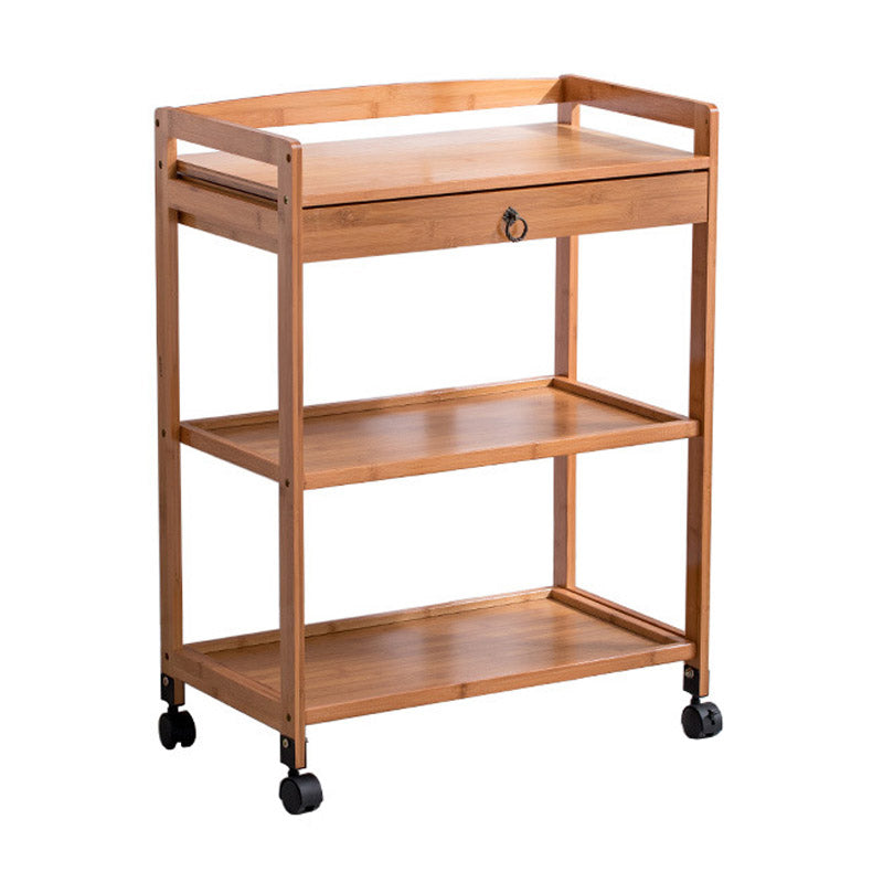 Rolling Home Dining Kitchen Trolley Modern Wooden Kitchen Cart