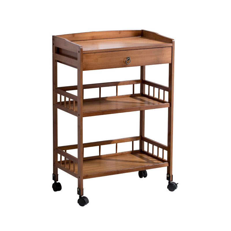 Rolling Home Dining Kitchen Trolley Modern Wooden Kitchen Cart