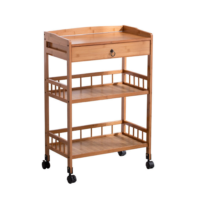 Rolling Home Dining Kitchen Trolley Modern Wooden Kitchen Cart