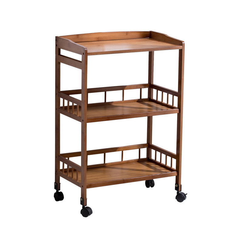 Rolling Home Dining Kitchen Trolley Modern Wooden Kitchen Cart
