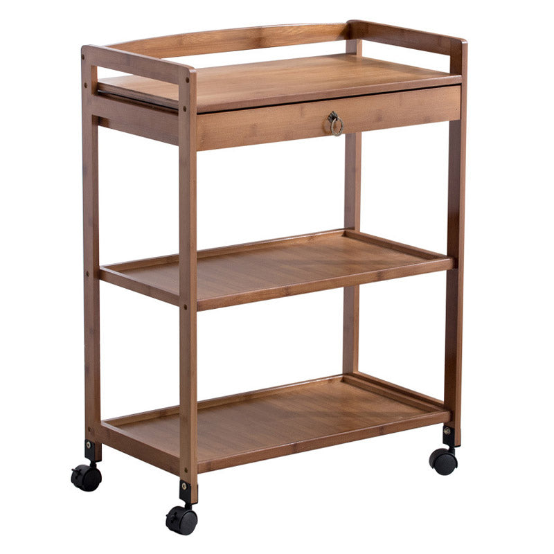 Rolling Home Dining Kitchen Trolley Modern Wooden Kitchen Cart