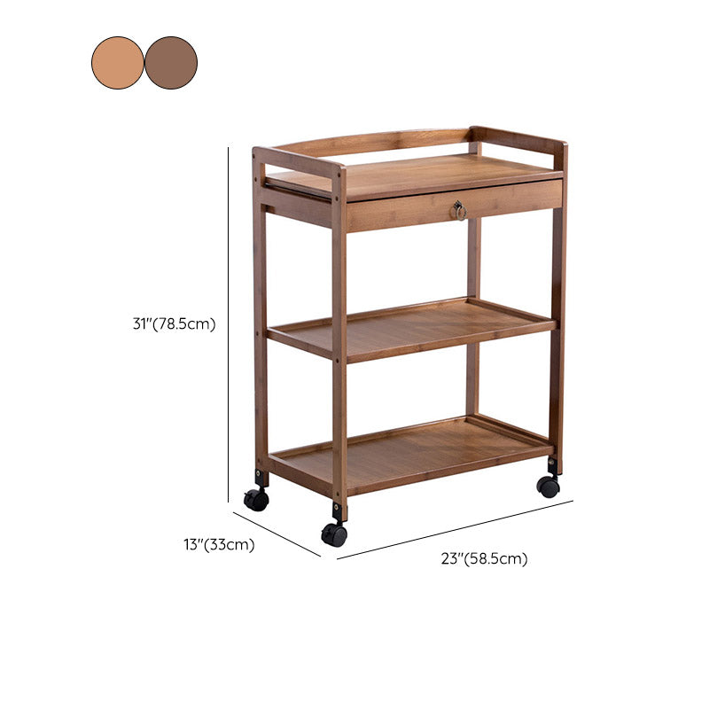 Rolling Home Dining Kitchen Trolley Modern Wooden Kitchen Cart