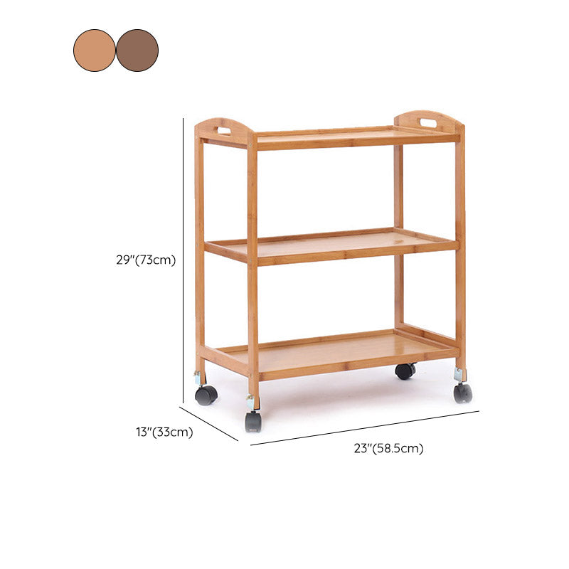 Rolling Home Dining Kitchen Trolley Modern Wooden Kitchen Cart