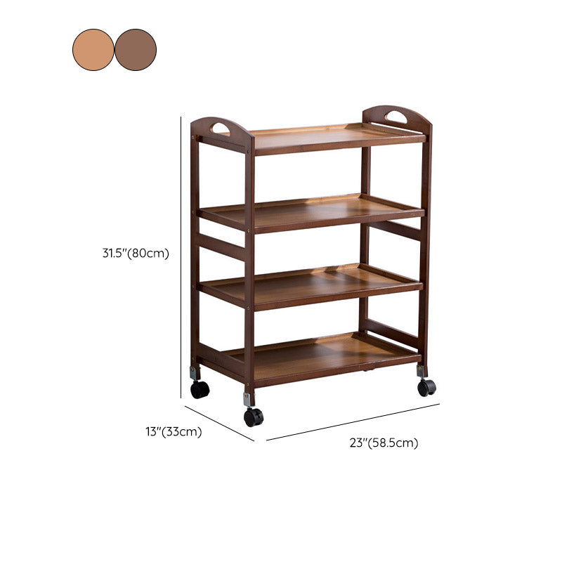 Rolling Home Dining Kitchen Trolley Modern Wooden Kitchen Cart