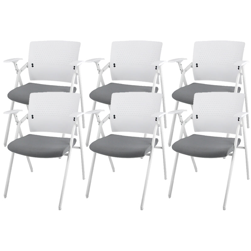 Contemporary Conference Chair Metal Frame Desk Chair with Arm