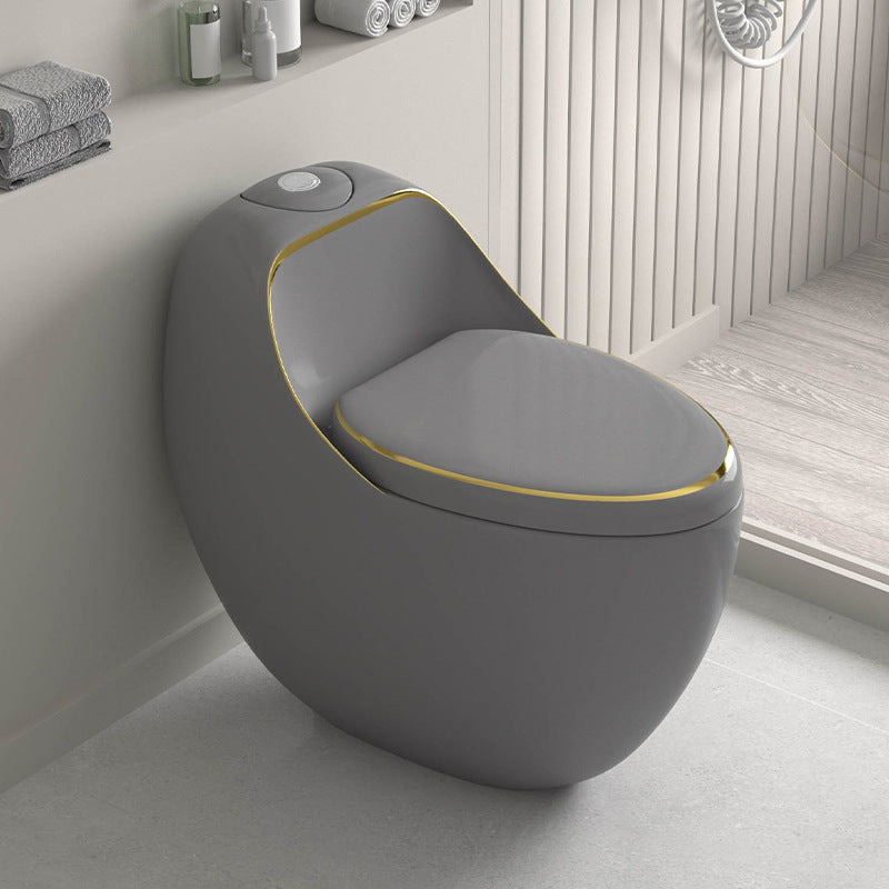 Contemporary Skirted Toilet Bowl One Piece Ceramic Urine Toilet with Seat
