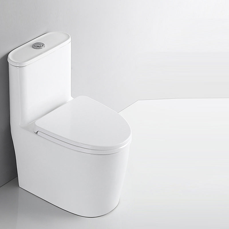 Contemporary Skirted Toilet Bowl One Piece Flush Toilet with Seat