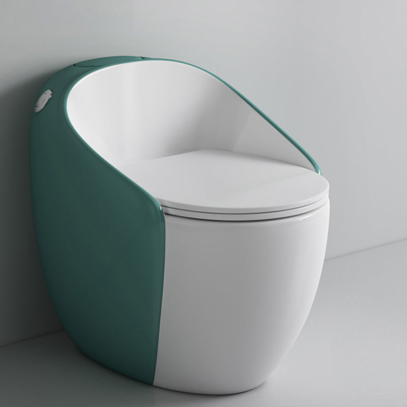Contemporary Ceramic Siphon Jet Toilet Bowl One Piece Skirted Urine Toilet with Seat