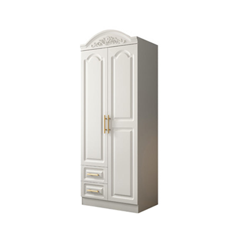 Engineered Wood Wardrobe Cabinet with Drawer White Wardrobe Closet