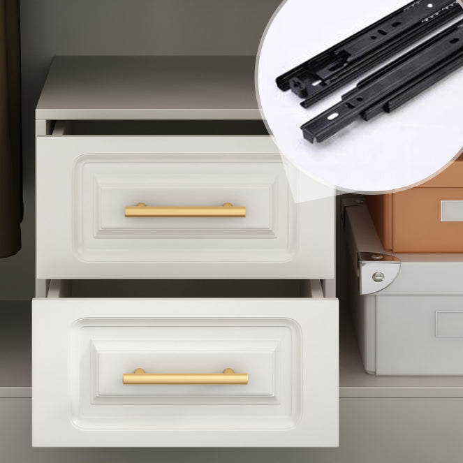 Engineered Wood Wardrobe Cabinet with Drawer White Wardrobe Closet