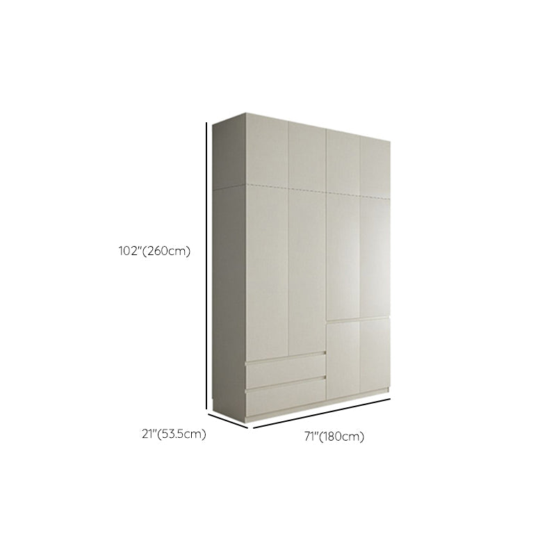 Engineered Wood Wardrobe Cabinet with Shelves Hinged Wardrobe Armoire