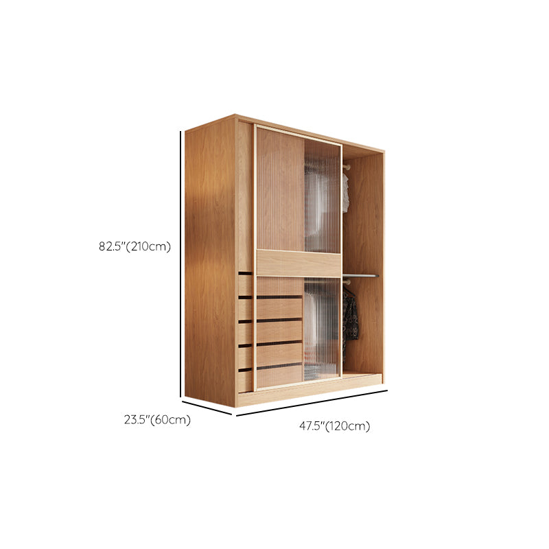 Engineered Wood Wardrobe Cabinet Modern Wardrobe Closet for Bedroom