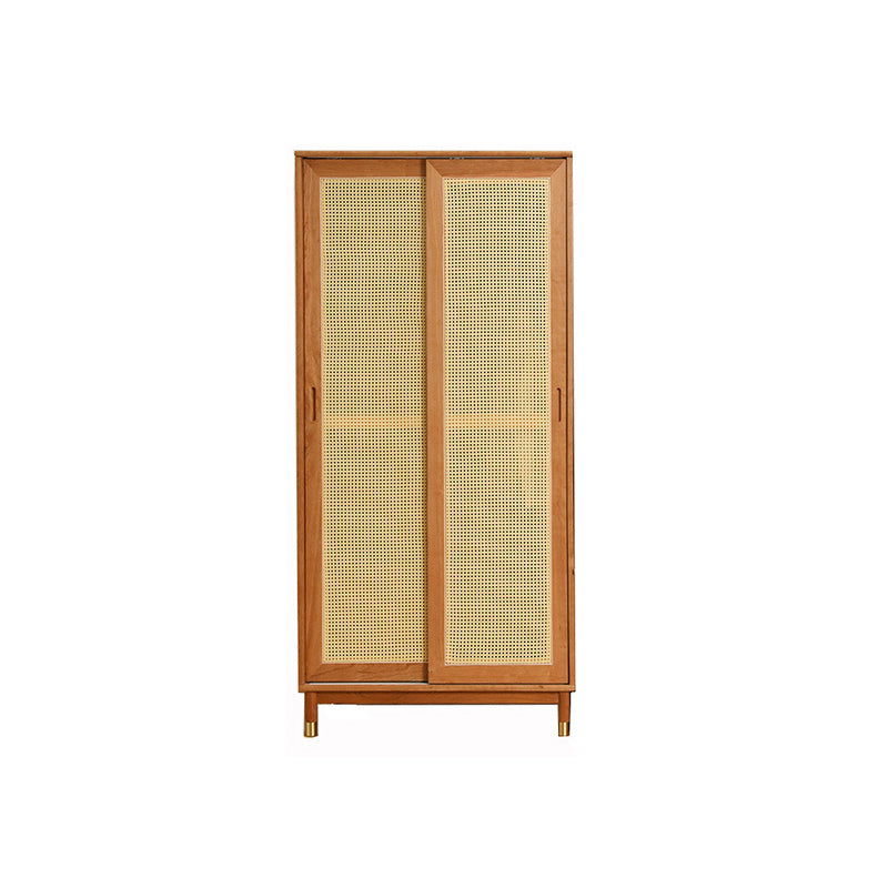 Sliding Solid Wood Wardrobe Closet with Legs Modern Wardrobe Cabinet
