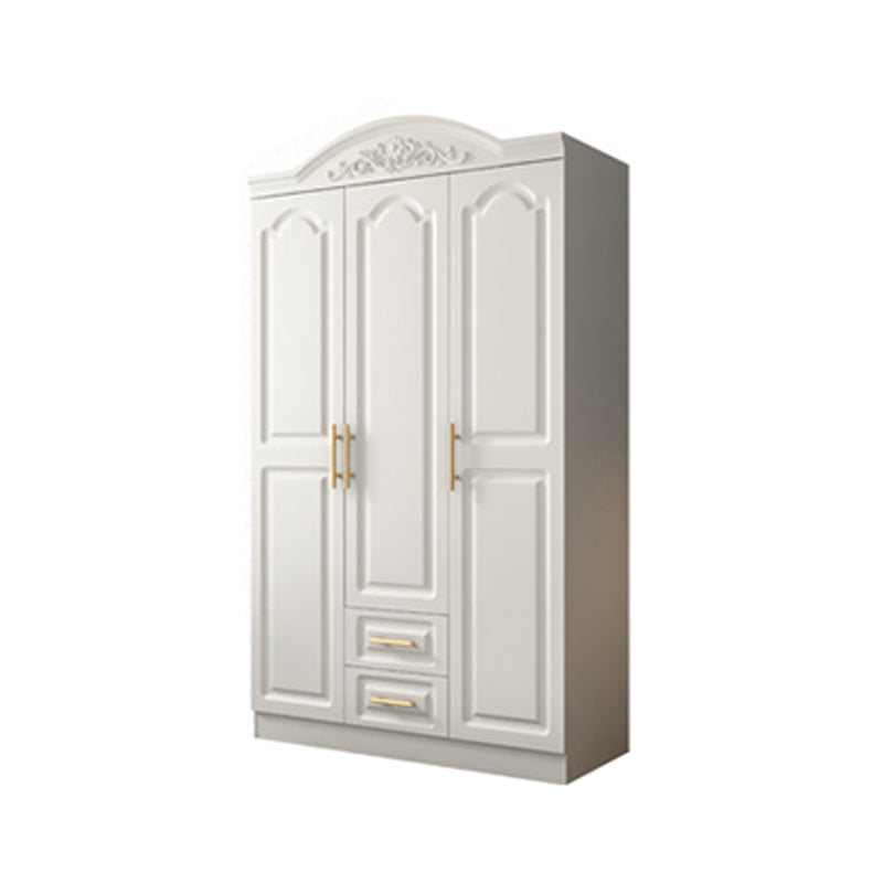 Hinged Wood Wardrobe Closet French Country Wardrobe Armoire for Home