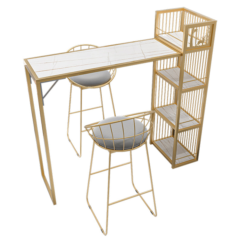 Contemporary Style Bar Height Table Rectangle Folding Bistro Bar Desk