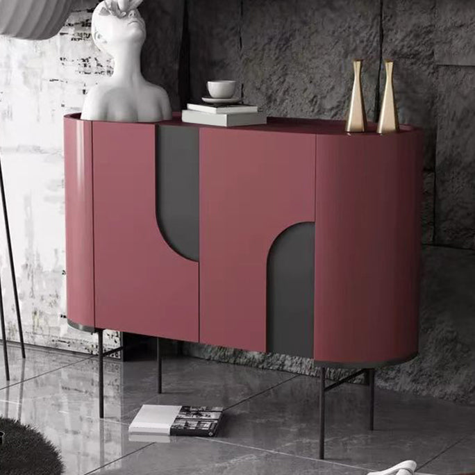 Wood Credenza Modern & Contemporary Server with Cabinets and Drawers