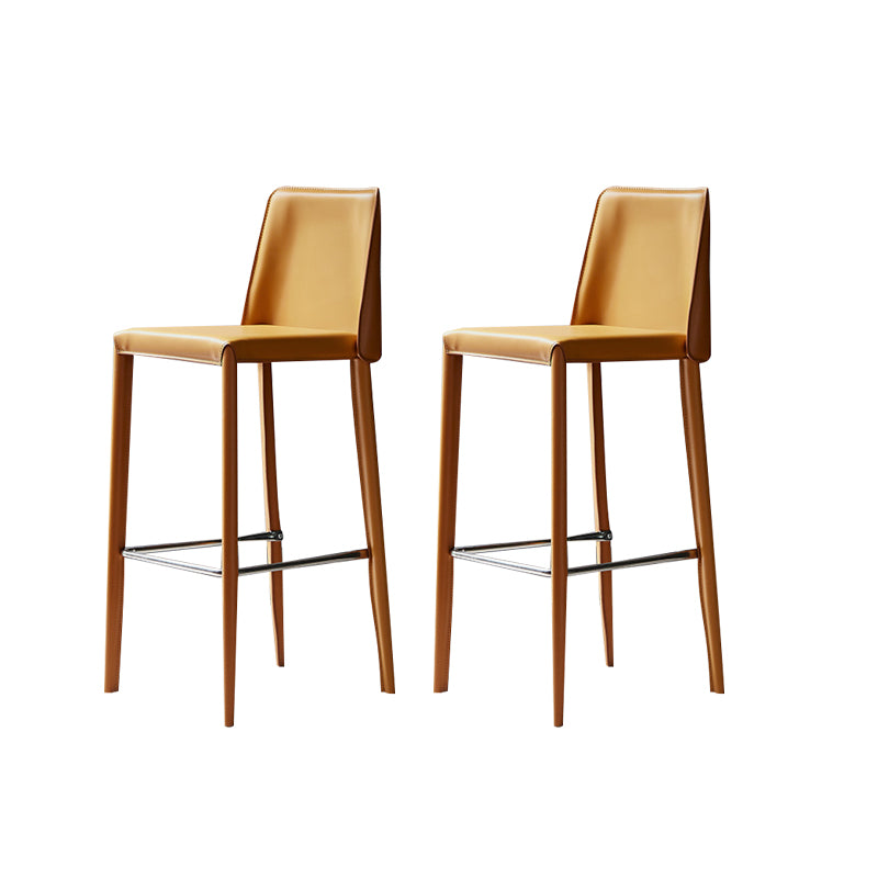 Modern Bar Stool Leathe Backrest Counter Stool for Living Room