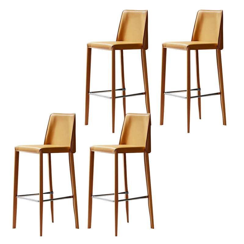 Modern Bar Stool Leathe Backrest Counter Stool for Living Room