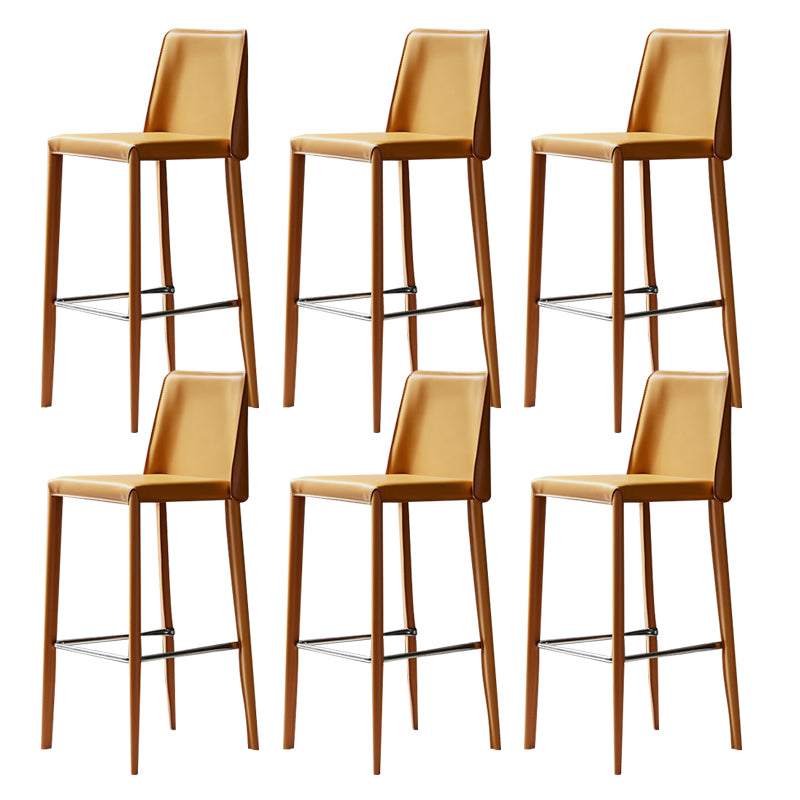 Modern Bar Stool Leathe Backrest Counter Stool for Living Room
